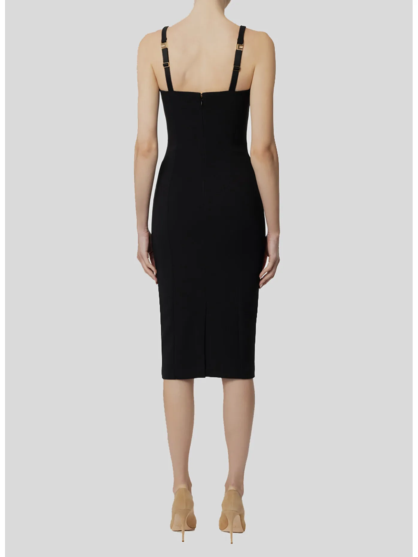     -ELISABETTA FRANCHI    -ABITO MIDI IN CRÊPE STRETCH-