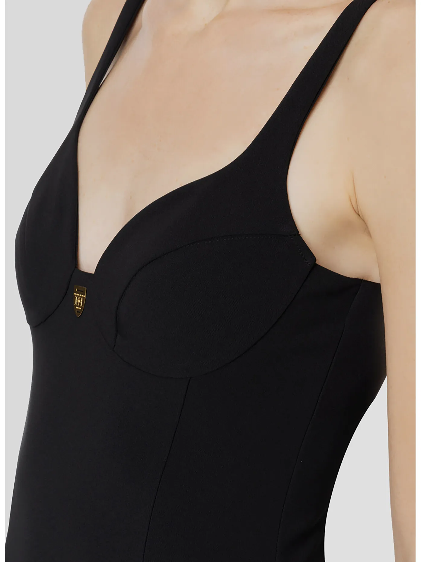     -ELISABETTA FRANCHI    -ABITO MIDI IN CRÊPE STRETCH-