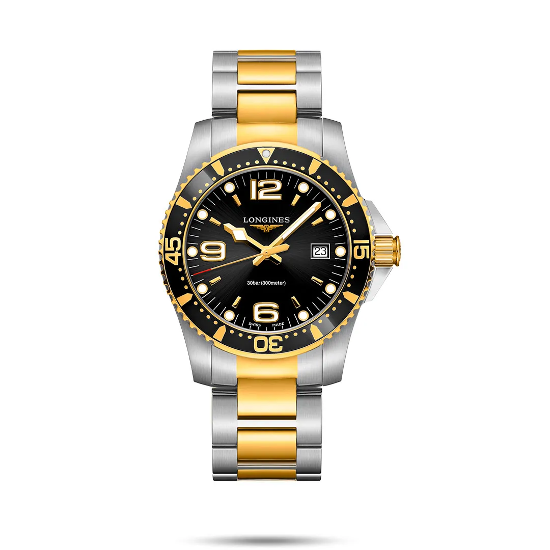 -Orologio Longines HydroConquest Nero e Giallo L37403567