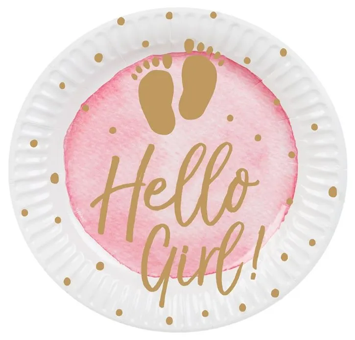 10 piatti di carta Cute Little Girl 23 cm
