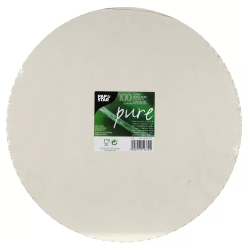100 piatti torta FSC Scarlatti bianco 30cm