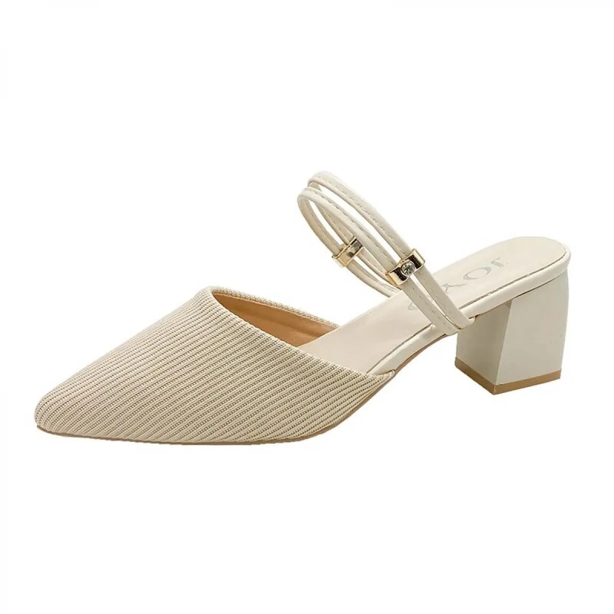 2023 Nuova Primavera E Autunno Sandali da Donna Baotou Radice Quadrata Tacco Basso Solido Scarpe da Donna Scarpe Tacco Alto Sand