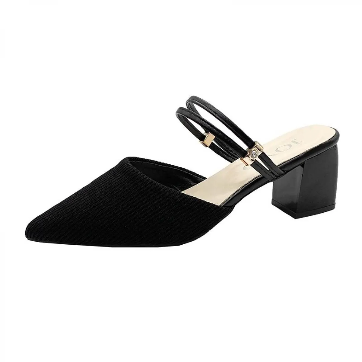2023 Nuova Primavera E Autunno Sandali da Donna Baotou Radice Quadrata Tacco Basso Solido Scarpe da Donna Scarpe Tacco Alto Sand