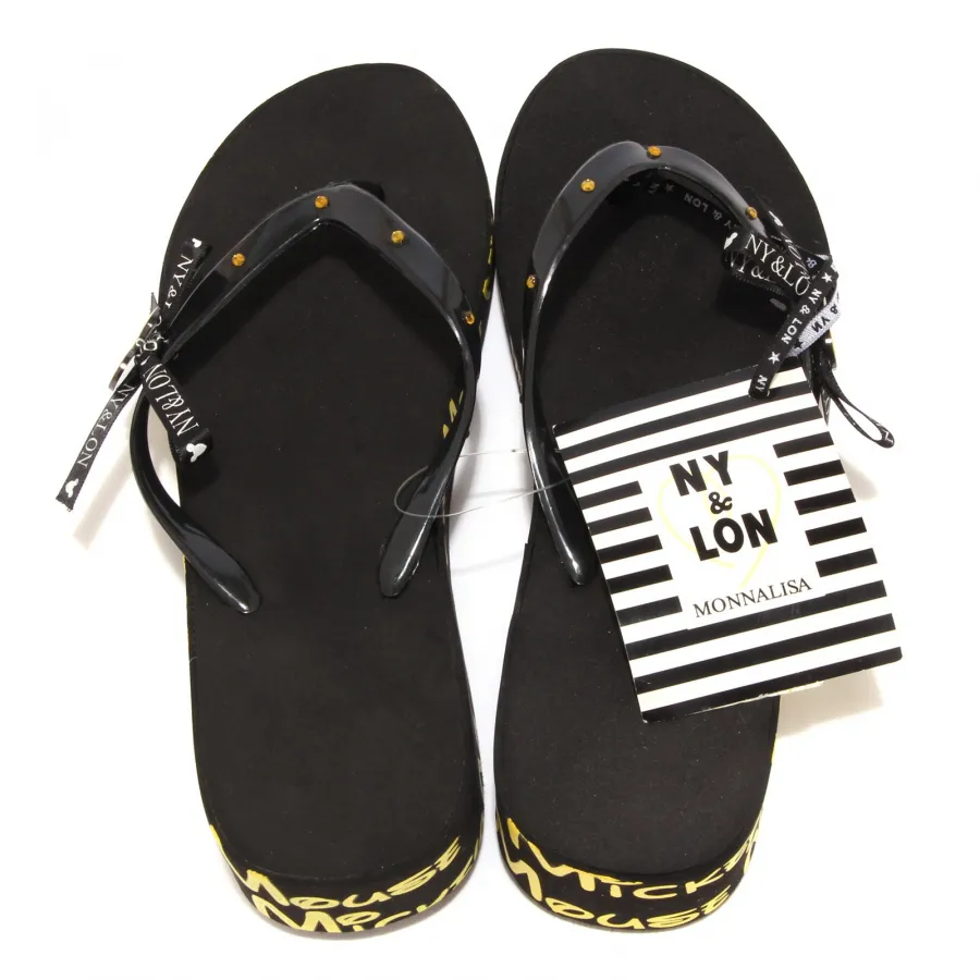 3714T infradito bimba MONNALISA NY&LON mickey mouse sandal shoe kid