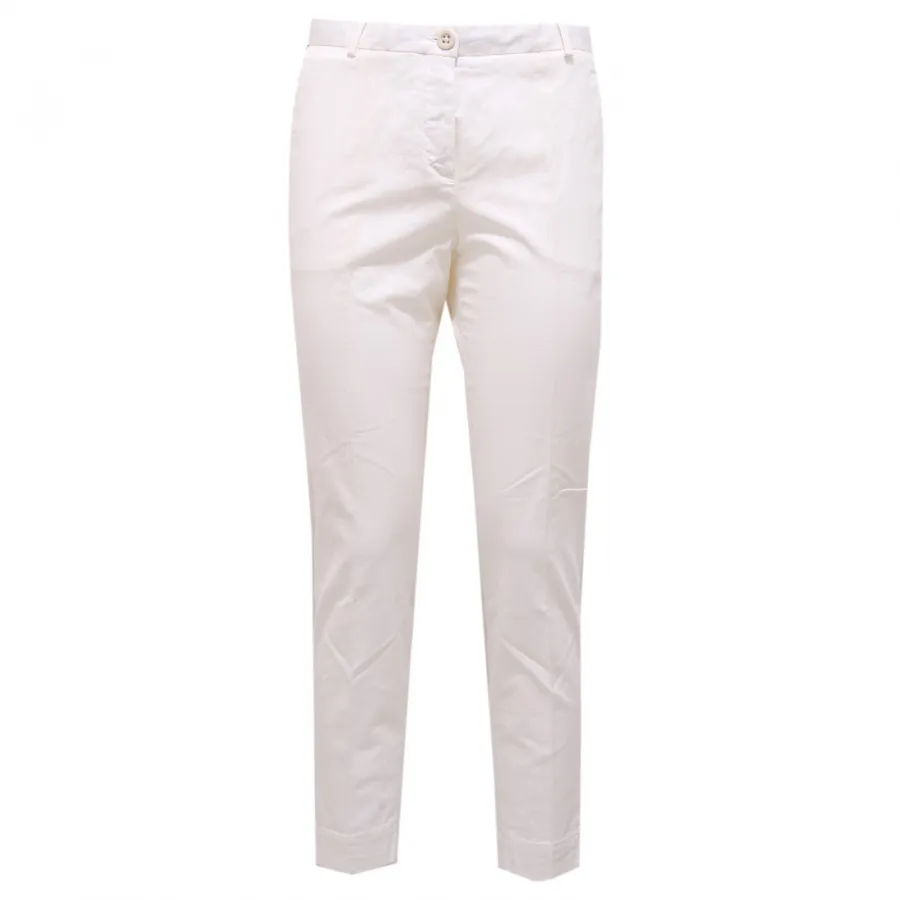 4227Z pantalone donna FABIANA FILIPPI cotton WHITE trouser woman