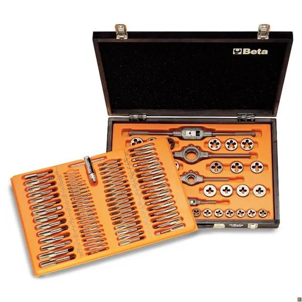 446/C110 - ASSORTIMENTO DI MASCHI E FILIERE IN ACCIAIO AL CROMO E ACCESSORI PER AUTORIPARAZIONE BETA UTENSILI 004460060