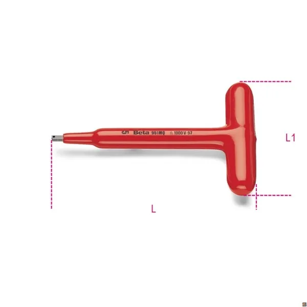 951MQ - CHIAVI A T MASCHIO ESAGONALE - 6 BETA UTENSILI 009510706
