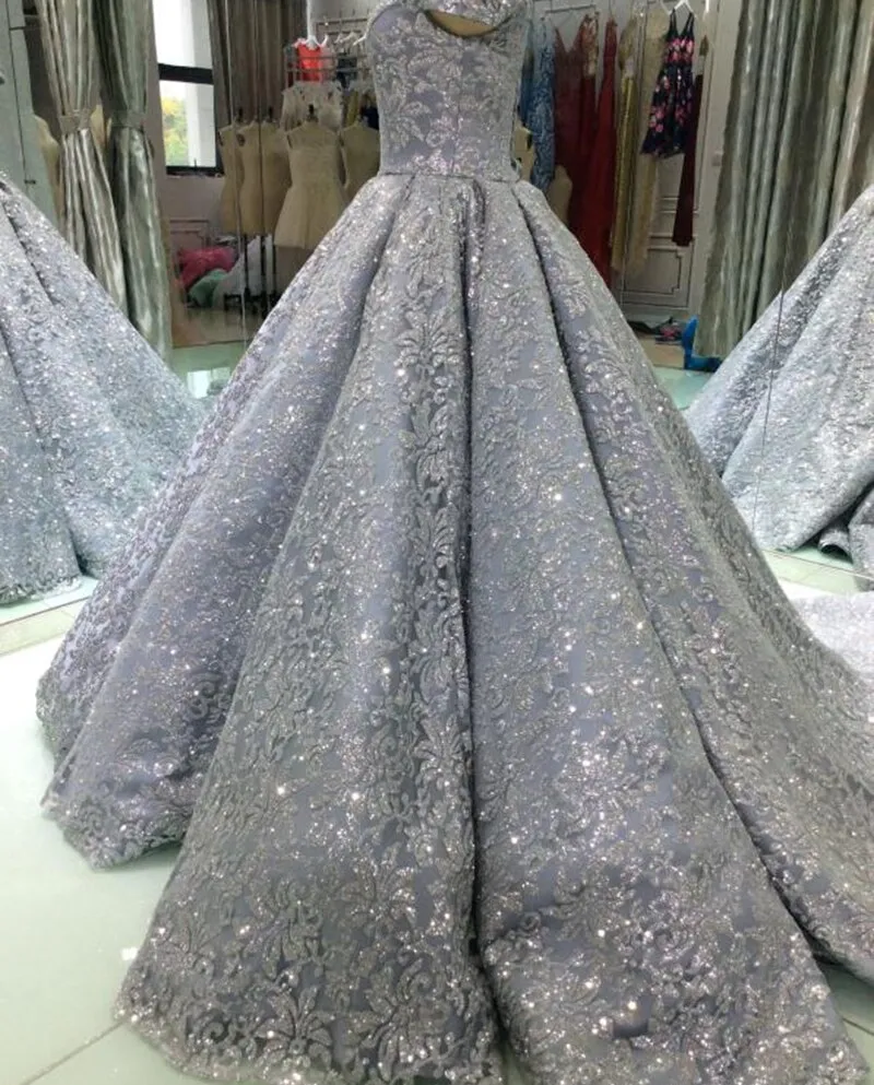 Abiti da sera con paillettes glitter di lusso Abito da ballo lungo Sparkly Arabia Saudita Abiti da sera da sera formale da donna