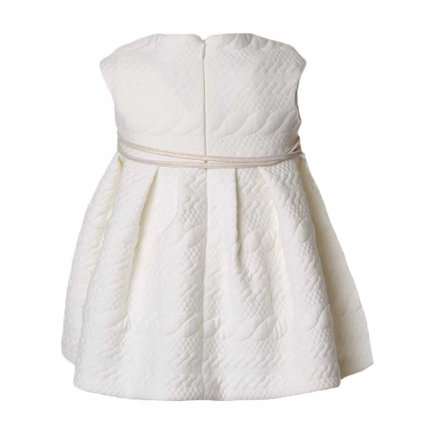 Abito Broccato Baby Color Panna
