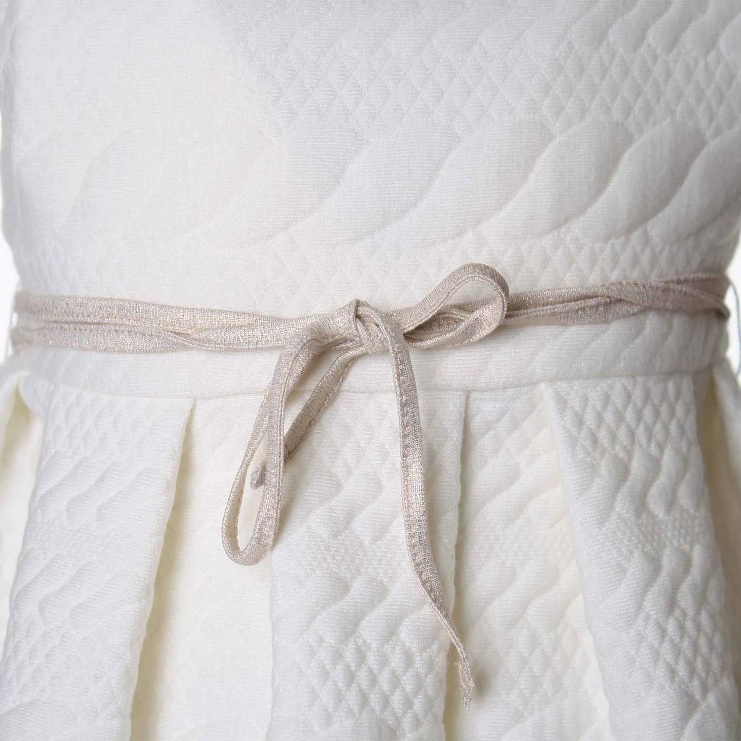 Abito Broccato Baby Color Panna
