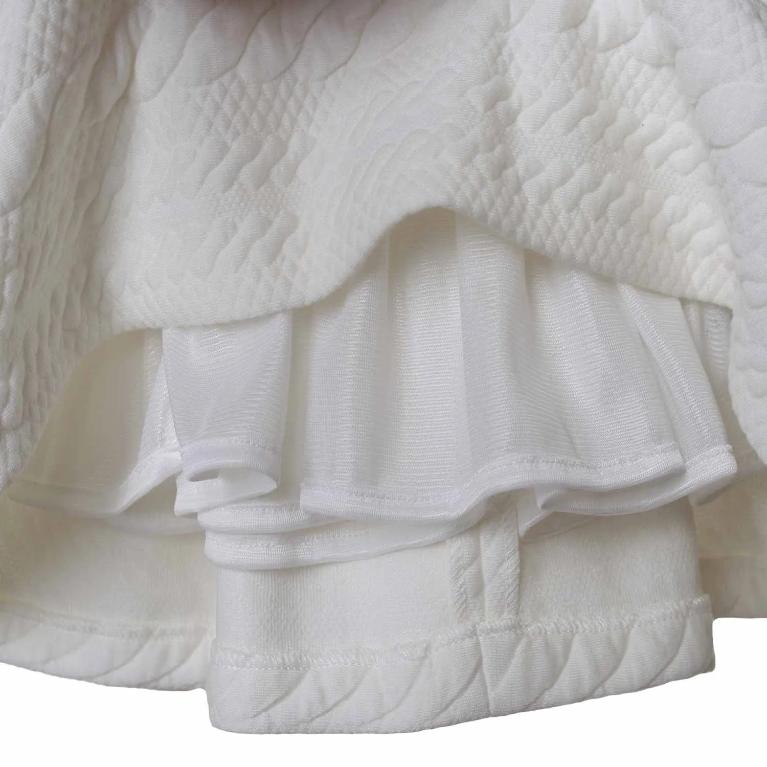 Abito Broccato Baby Color Panna