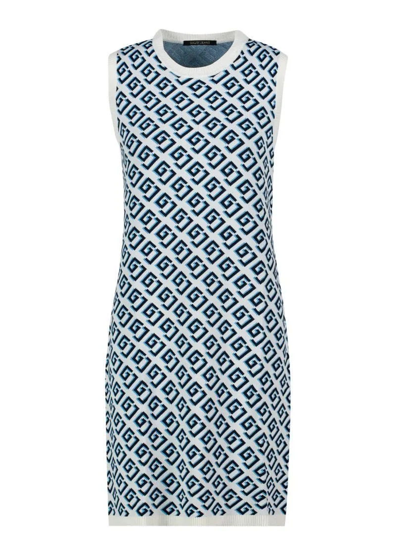 Abito corto jacquard