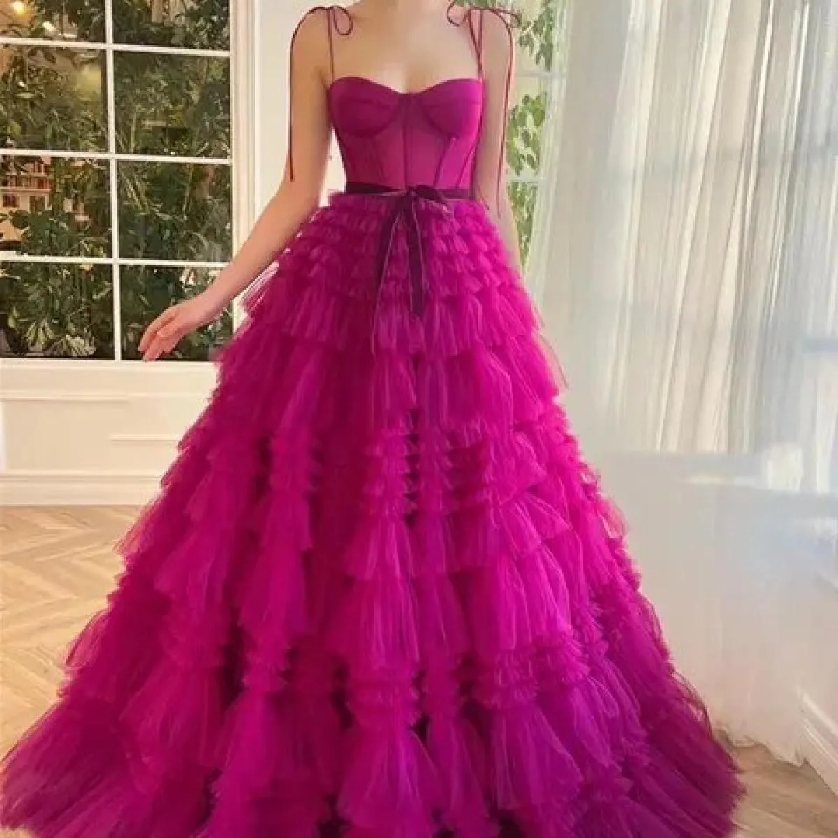 Abito da sera da festa 2023 Abiti da festa in tulle Abito da sera in tulle Abiti da ballo 2023 Abiti da sera