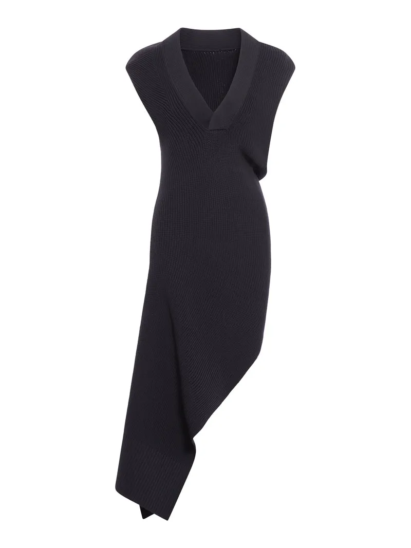 abito in maglia asimmetrico