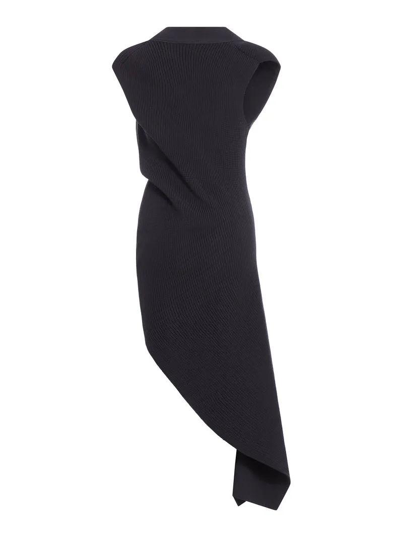abito in maglia asimmetrico