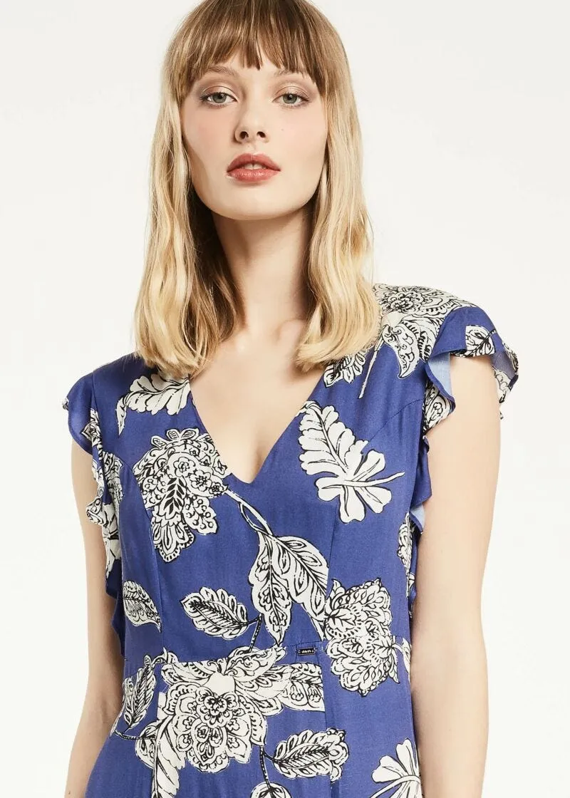 Abito in twill di viscosa