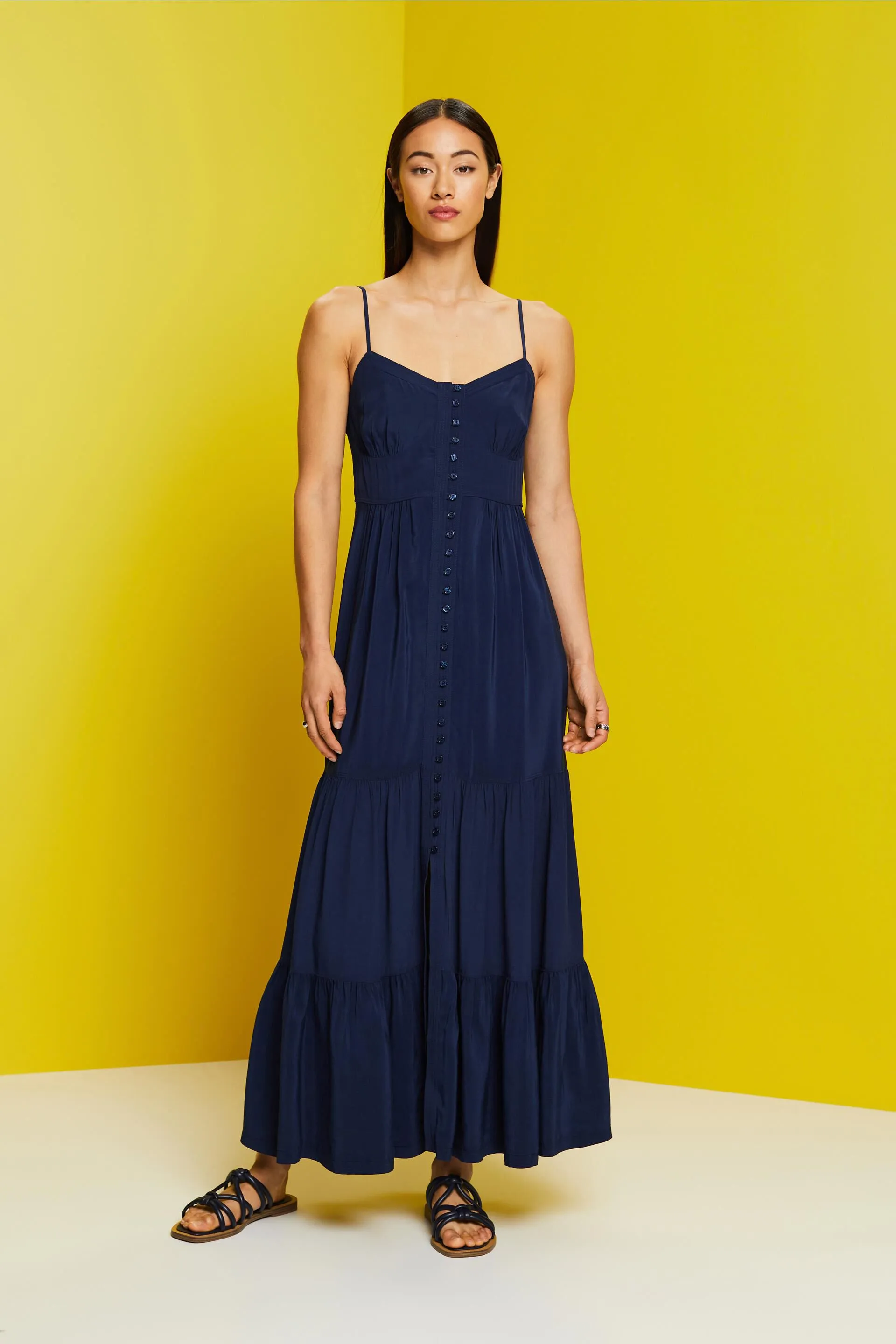 Abito maxi con spalline