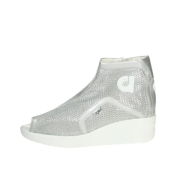 Agile By Rucoline  SNEAKERS BASSA JACKIE RETE 2635 ARGENTO