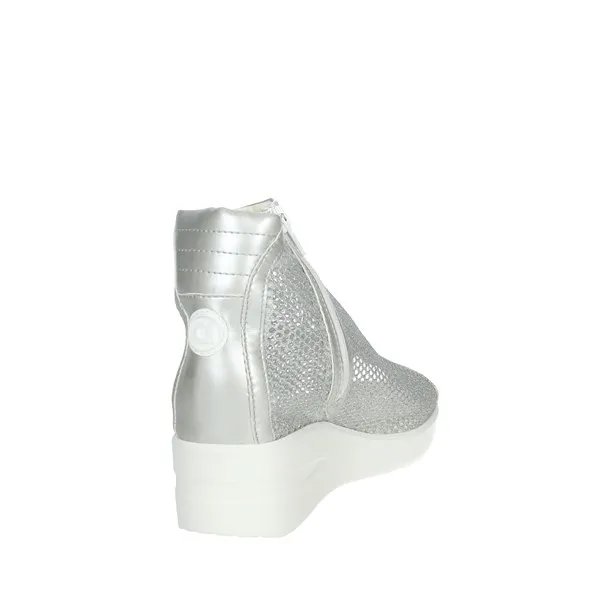Agile By Rucoline  SNEAKERS BASSA JACKIE RETE 2635 ARGENTO