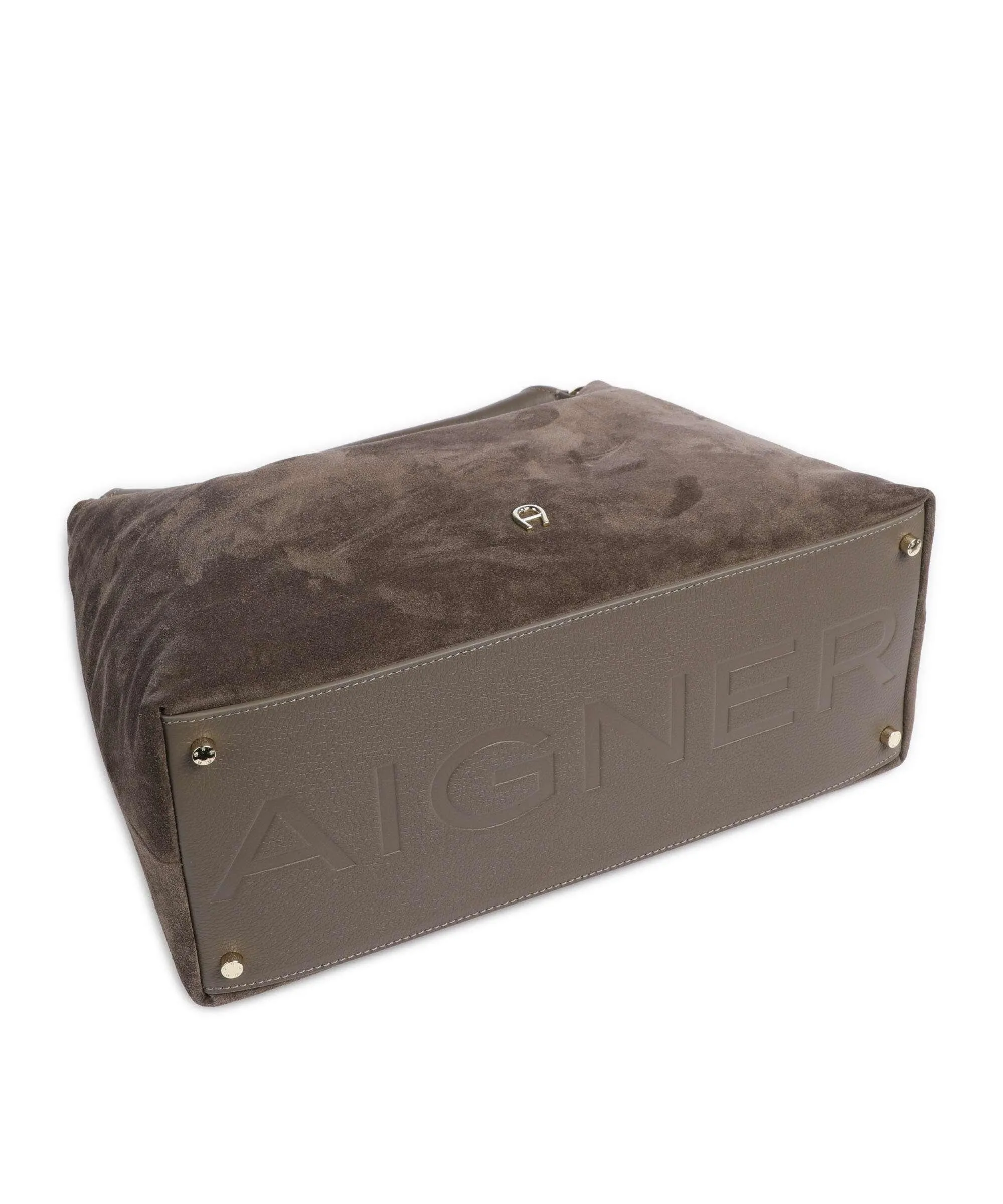  Aigner Zita M Borsa hobo pelle ruvida marrone scuro  