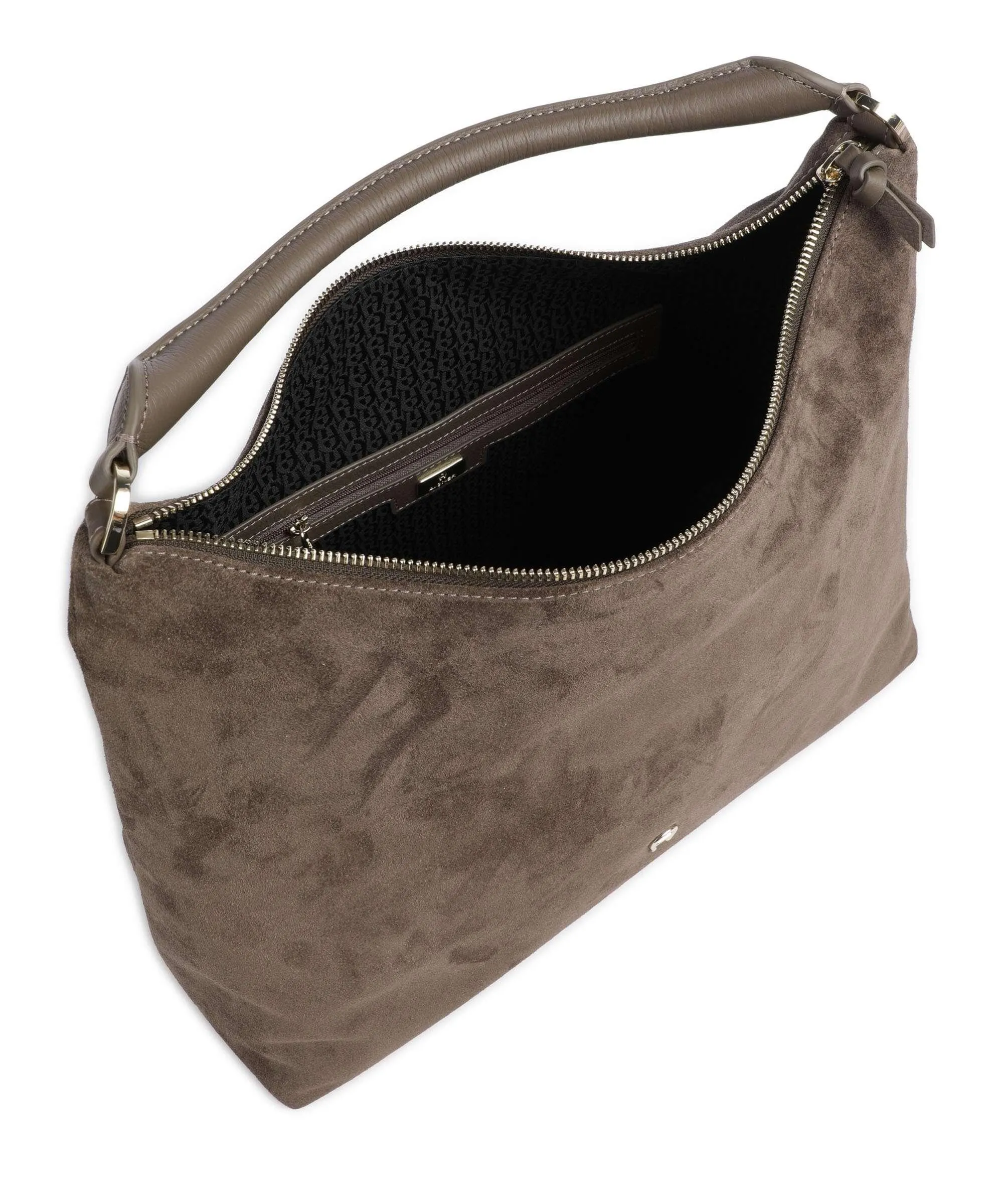  Aigner Zita M Borsa hobo pelle ruvida marrone scuro  