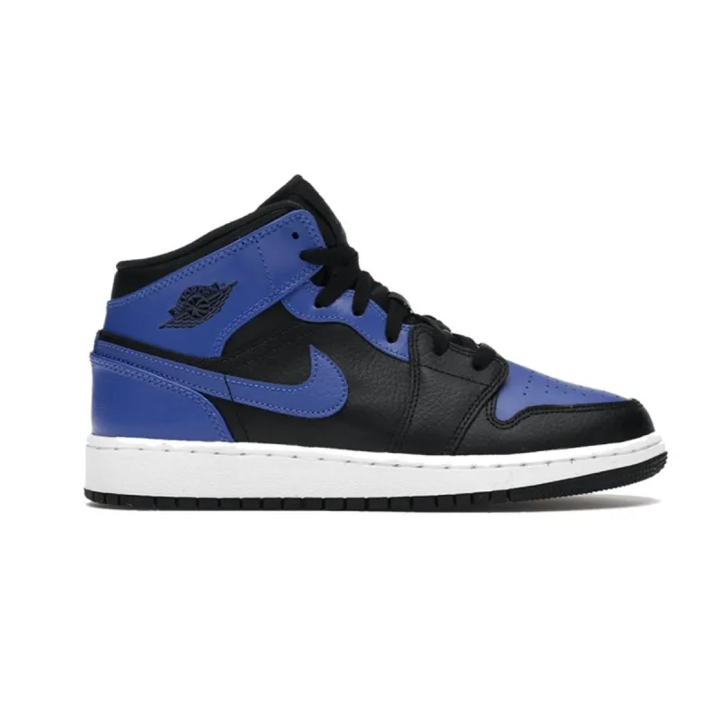 Air Jordan 1 Mid Bambino Nero-Blu