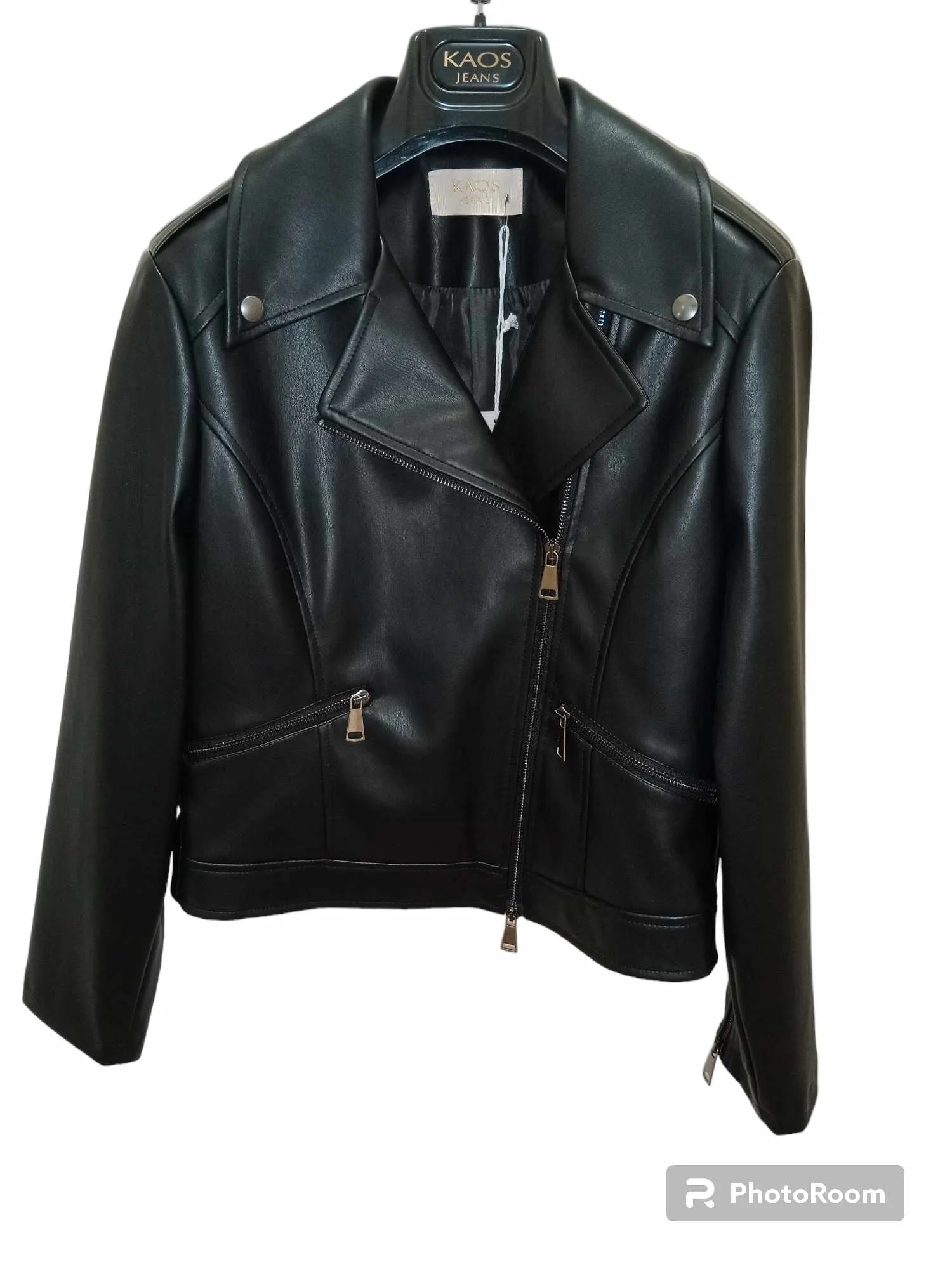 AKAOS JEANS Giubbino ecopelle donna CHIODO PIJLE001