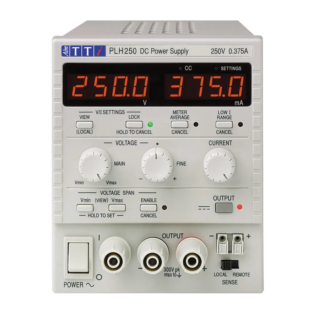 Alimentatore da banco Aim-TTi PLH250, 1 uscita, 0 → 250V, 0 → 360mA, 94W