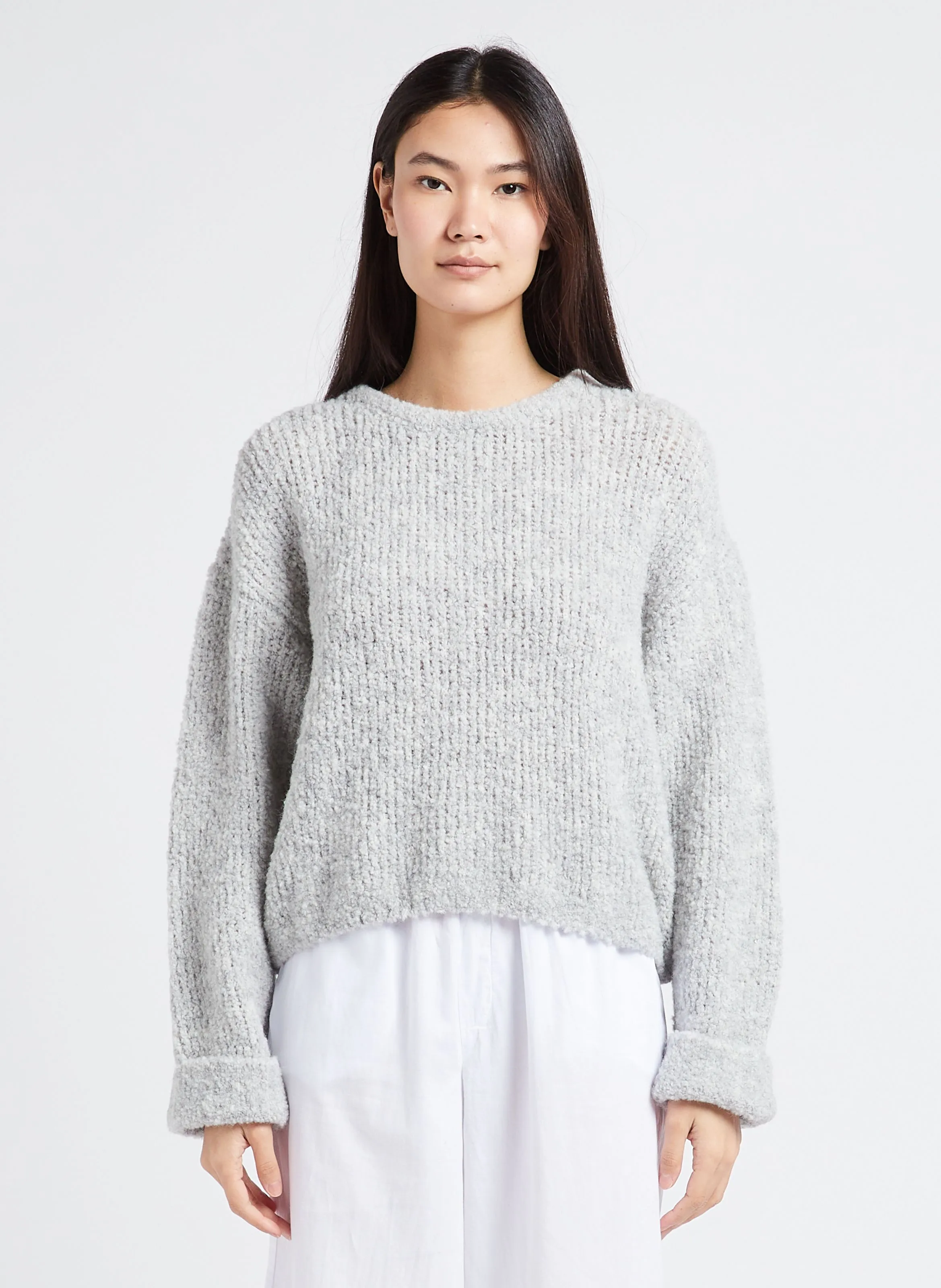  AMERICAN VINTAGE   ZOLLY - Maglione ampio scollo tondo in lana | Grigio