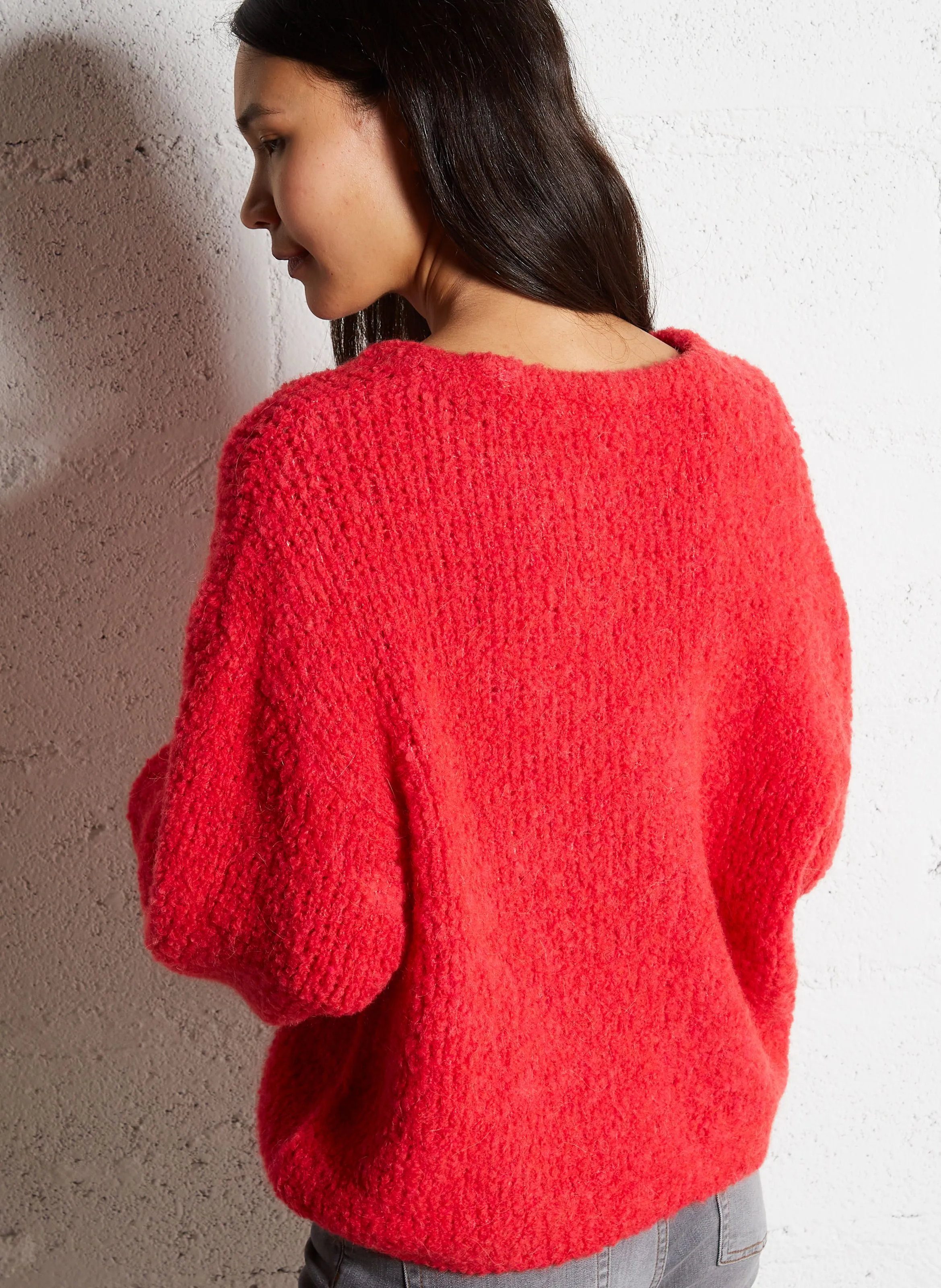  AMERICAN VINTAGE   ZOLLY - Maglione ampio scollo tondo in lana | Rosa