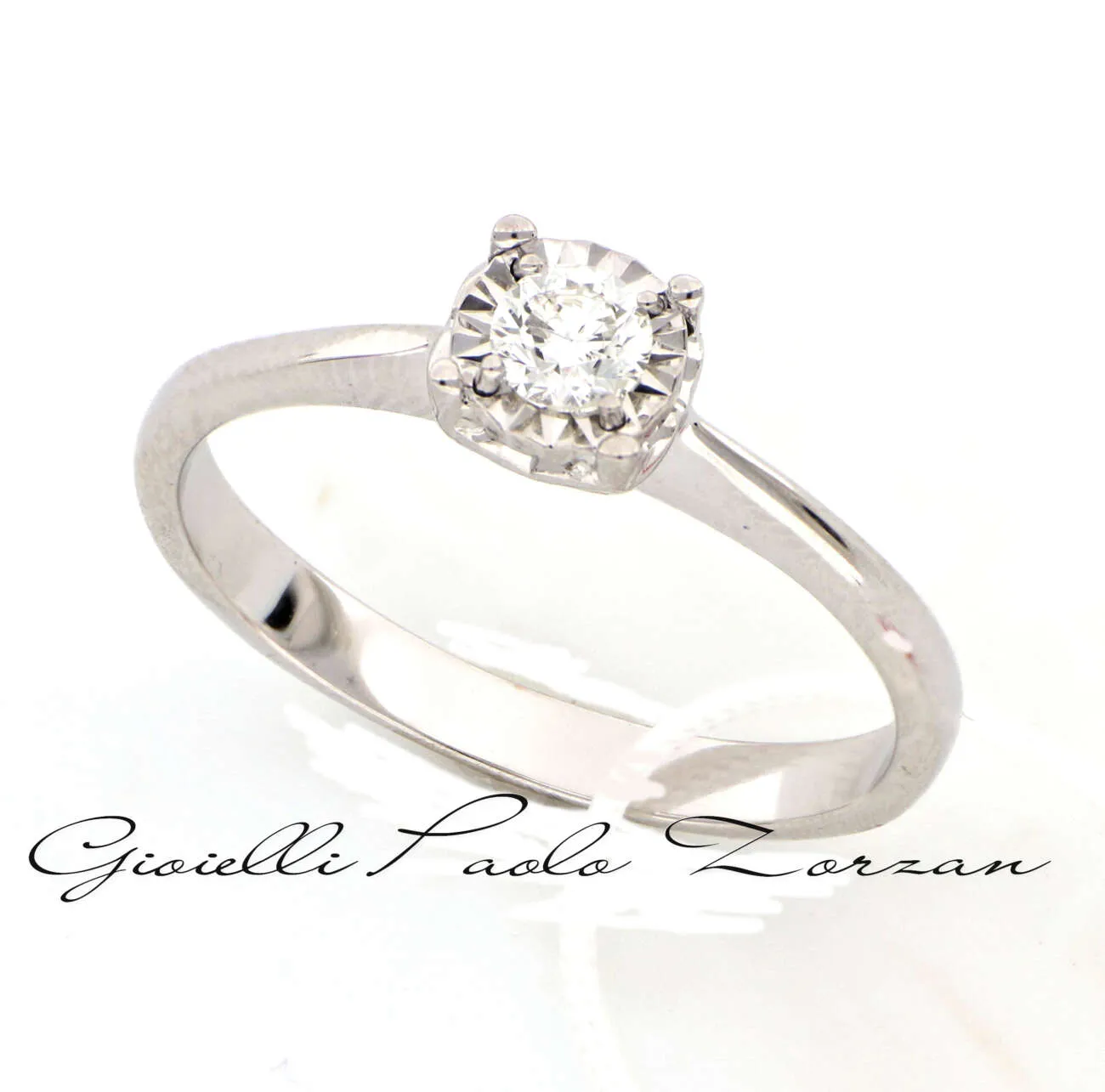 Anello solitario Donna oro in oro bianco e diamante DKAS7655.S010