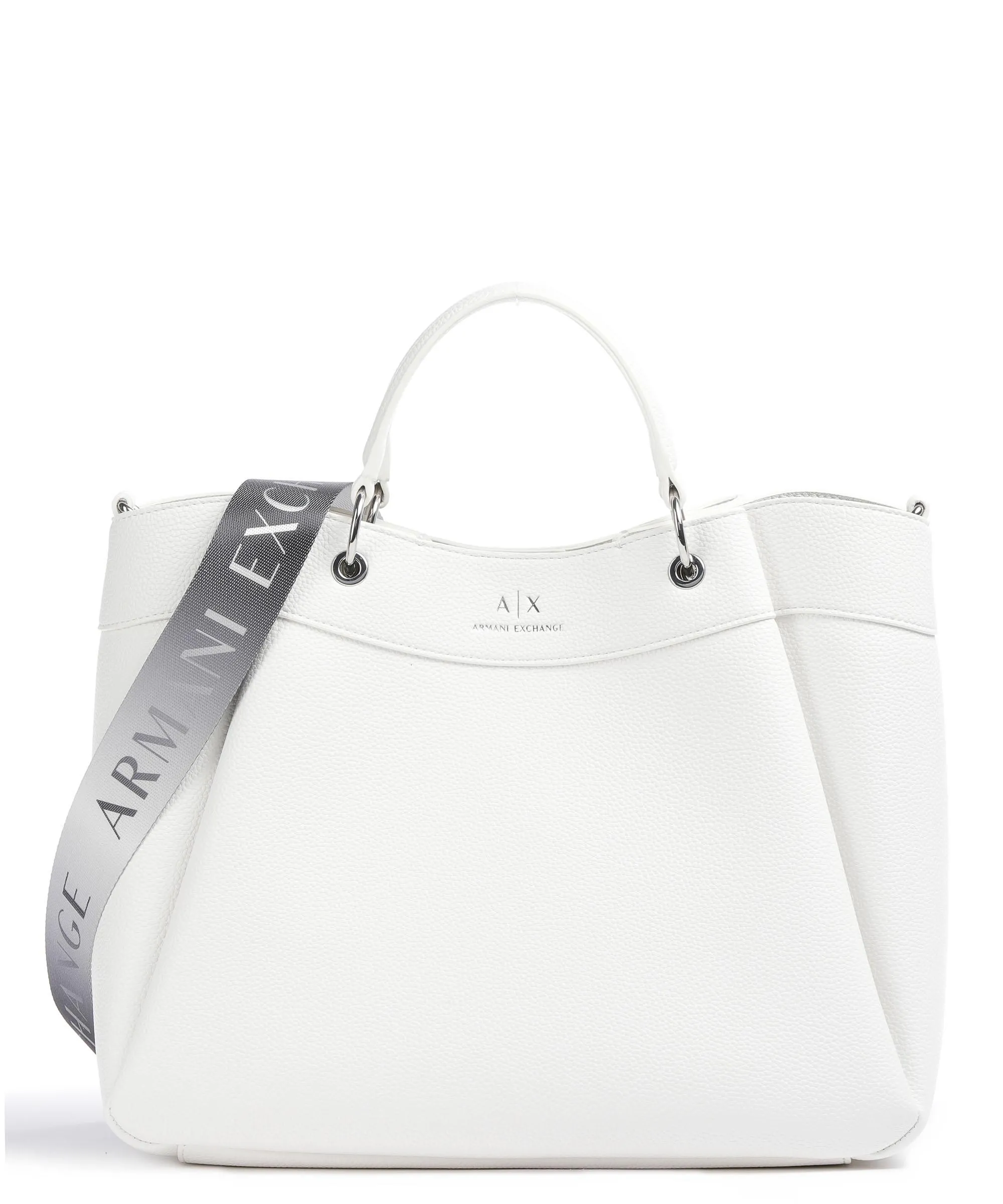  Armani Exchange Wave L Borsa a mano pelle sintetica bianco  