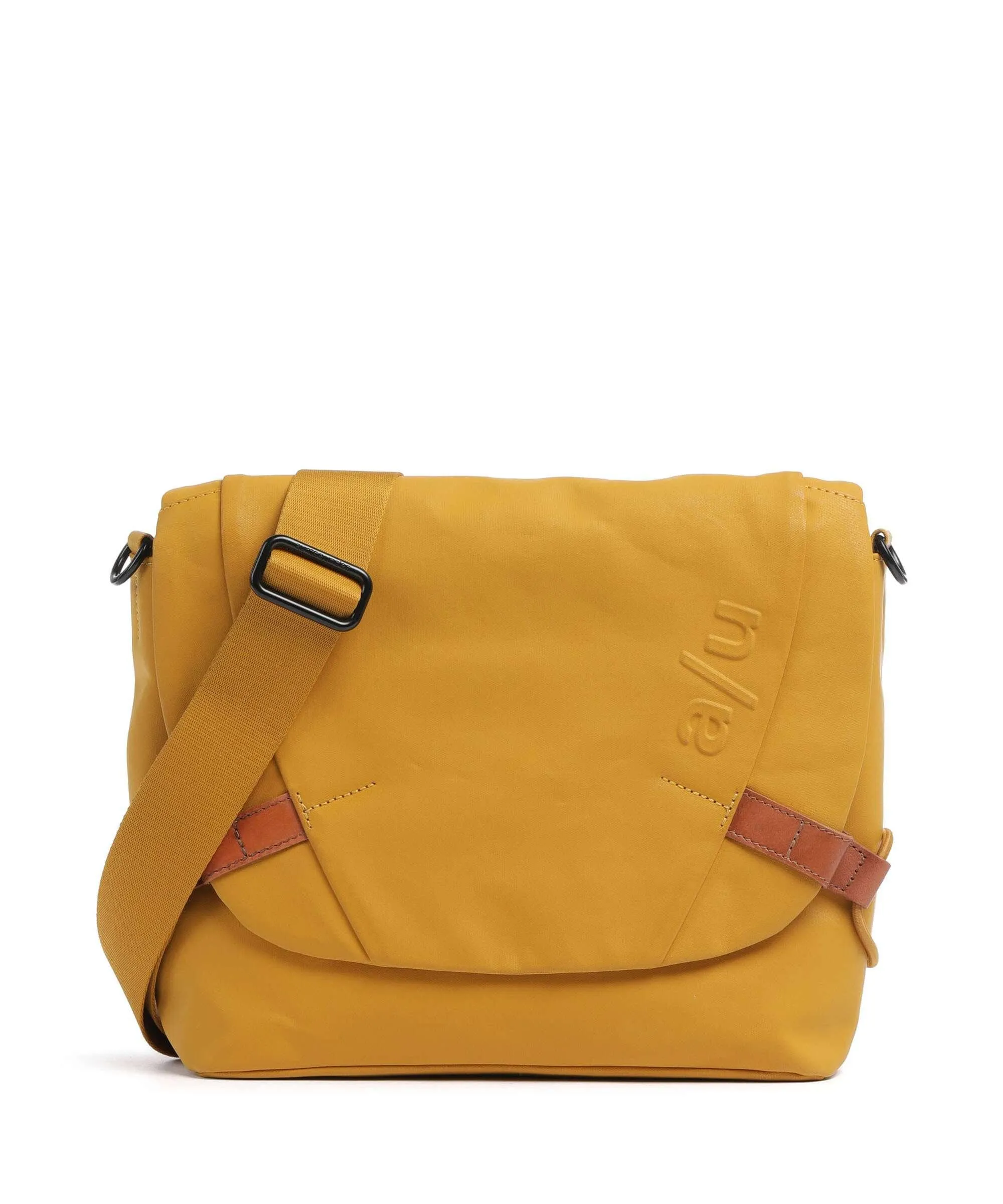  Aunts & Uncles Japan Sendai Borsa messenger cotone biologico giallo senape  