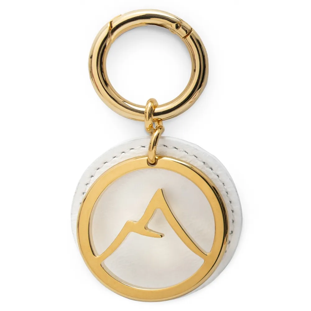 Avvenice - Ciondolo in Pelle Premium - Bianco - Portachiavi - Handmade in Italy - Exclusive Luxury Collection