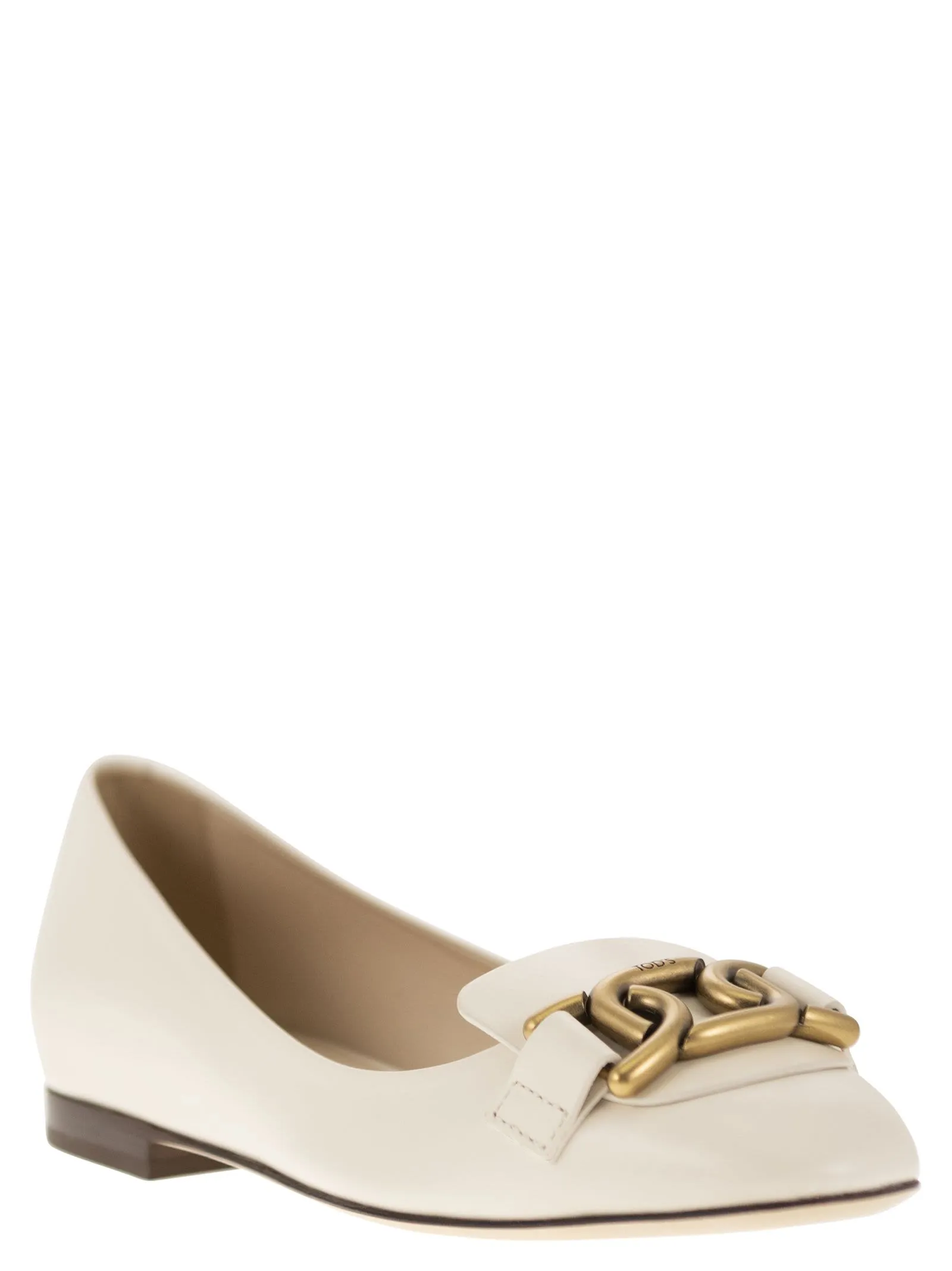 Ballerina in pelle con accessorio