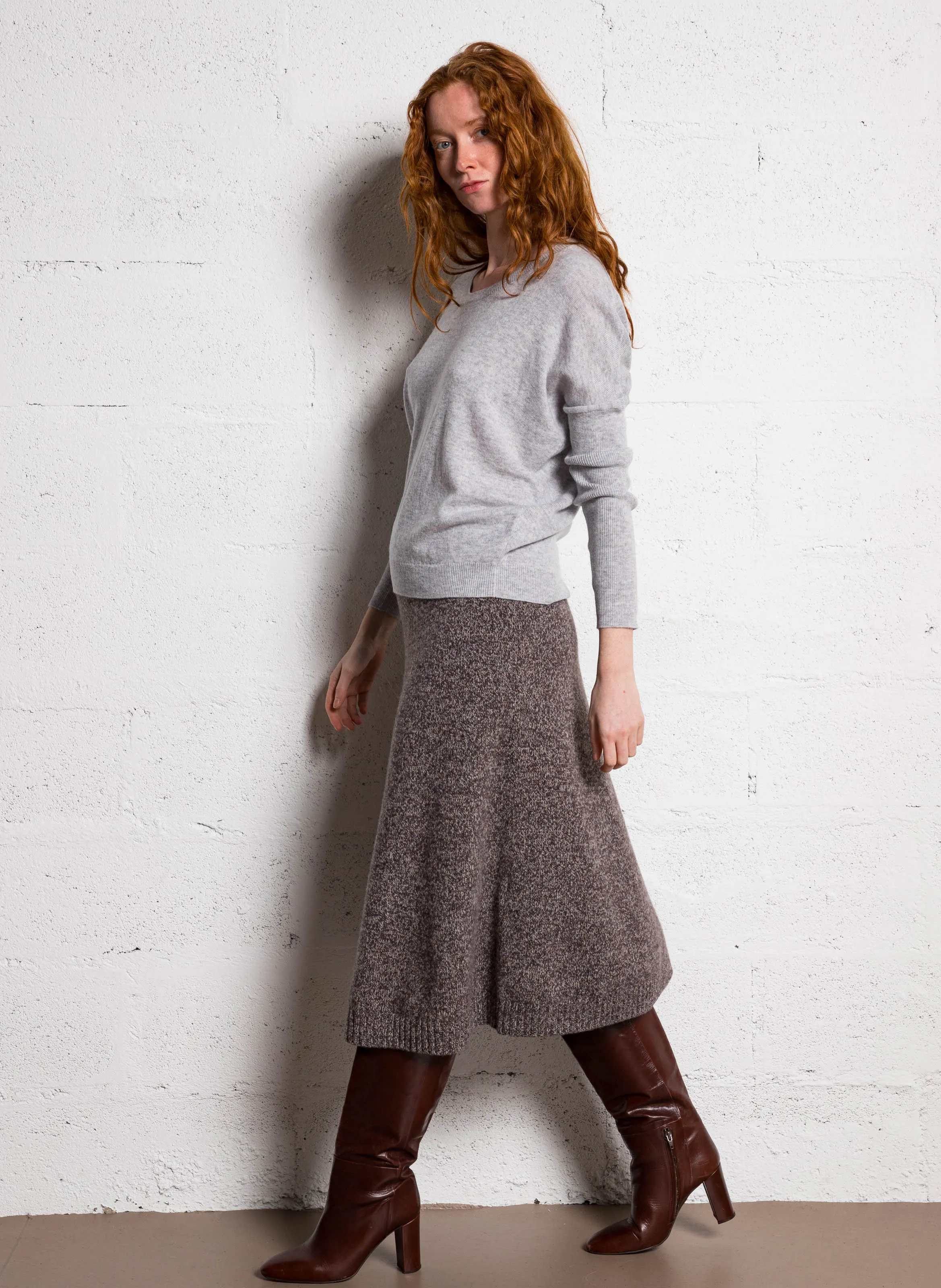  BERENICE   APOLONIA - Maglione girocollo in lana e cashmere misto | Bianco