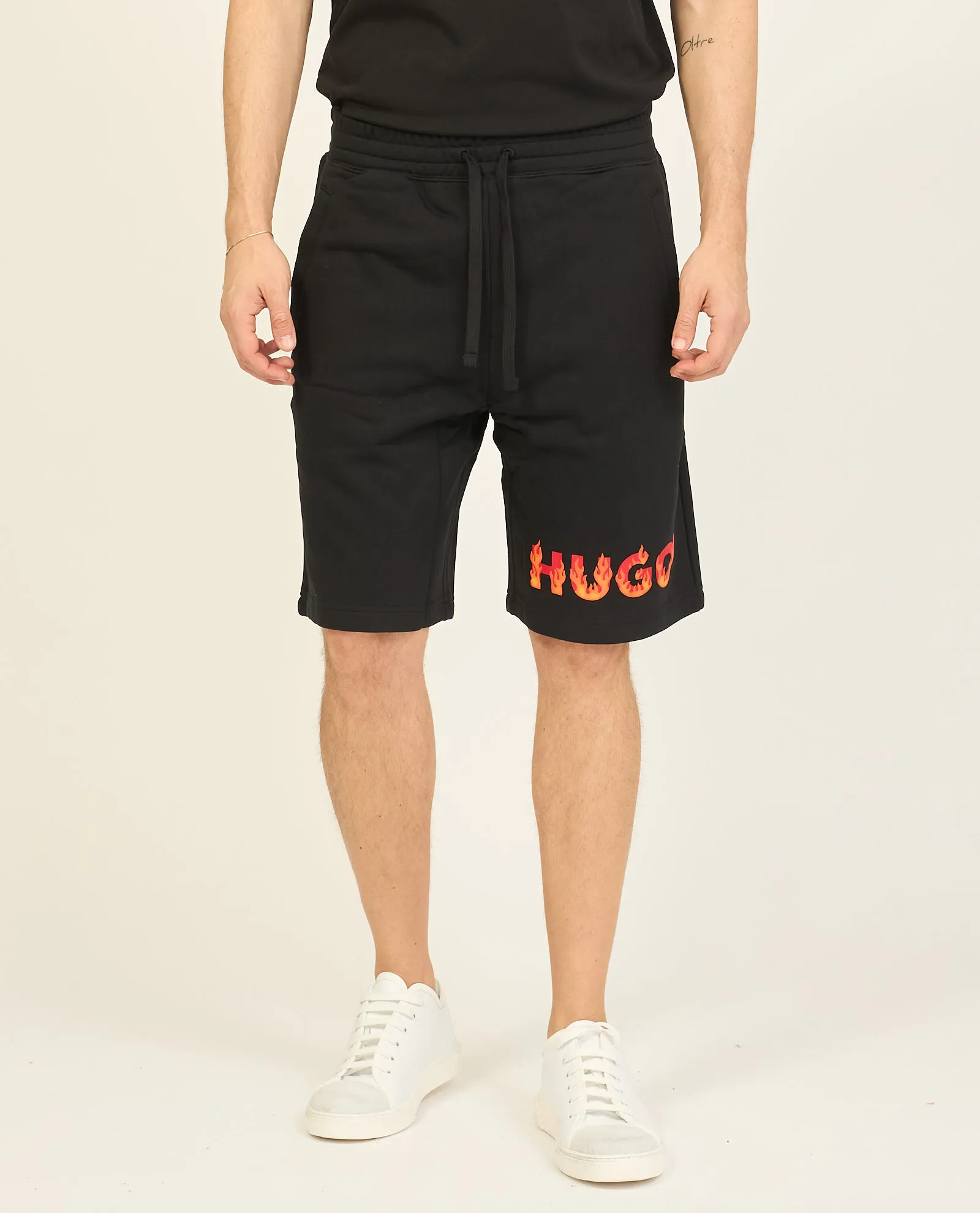 Bermuda Hugo in terry di cotone con logo