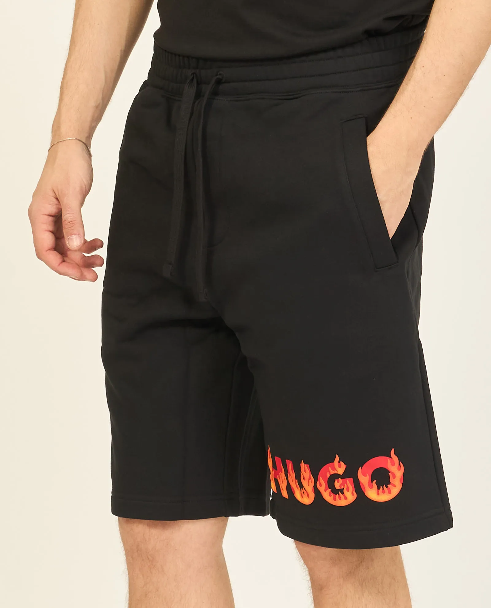 Bermuda Hugo in terry di cotone con logo