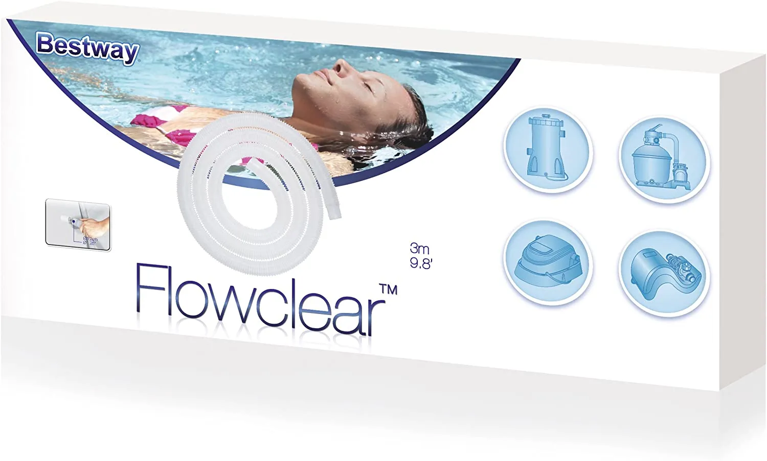 Bestway 58369-4 Tubo da 3 Metri e 32 Mm per Pompe e Filtri a Sabbia