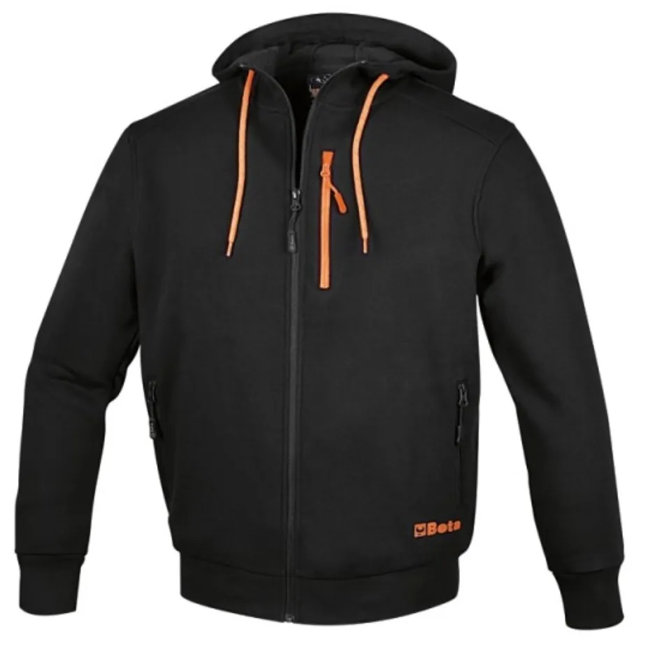 BETA 7665N ​​​Felpa zip lunga, con cappuccio
