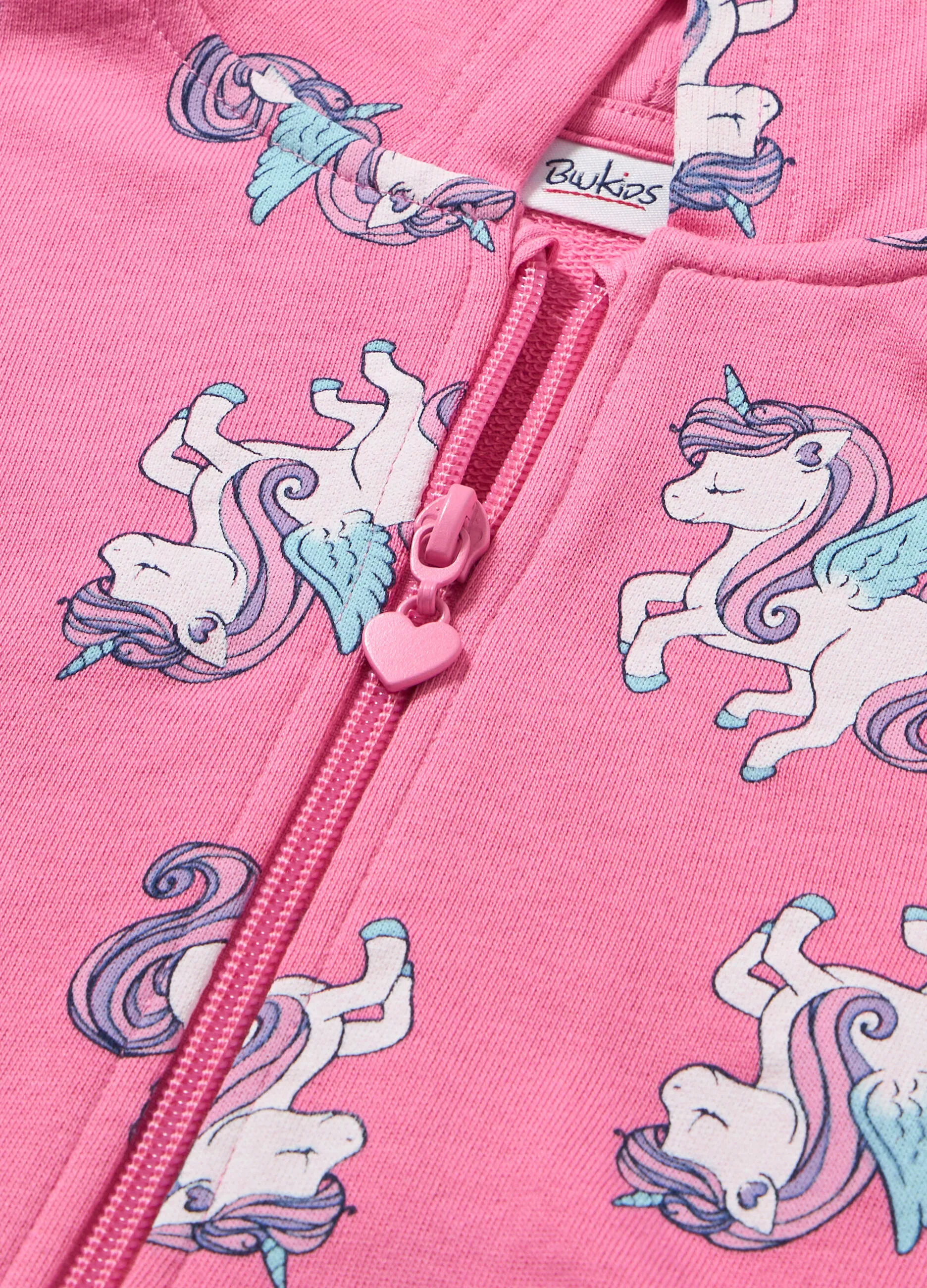 BLUKIDS  Felpa in puro cotone con cappuccio bambina