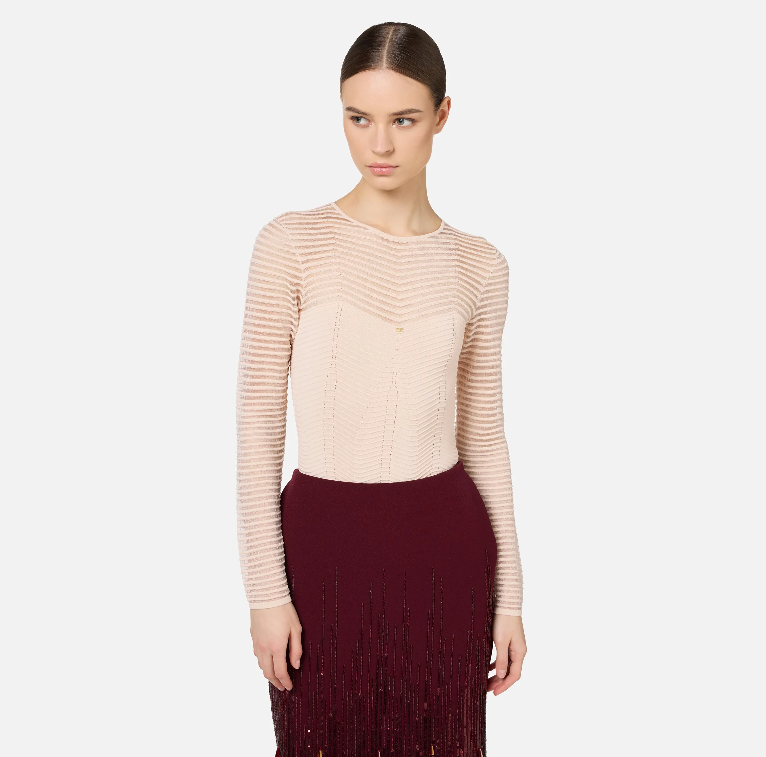 Body in viscosa motivo chevron