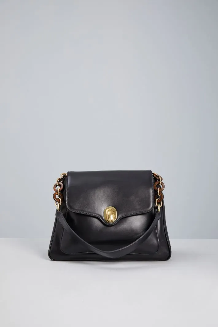 Borsa a trapezio in pelle