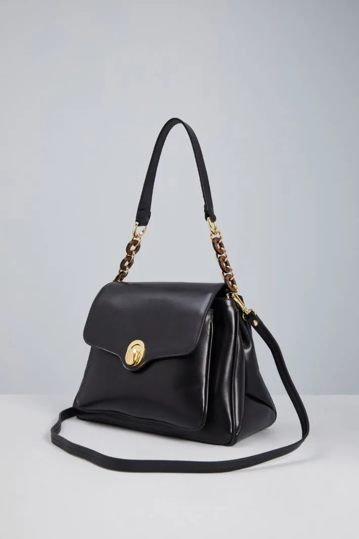 Borsa a trapezio in pelle