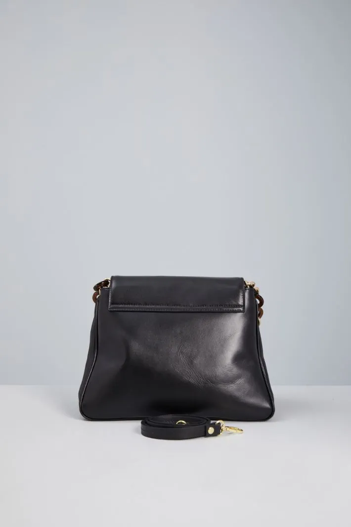 Borsa a trapezio in pelle