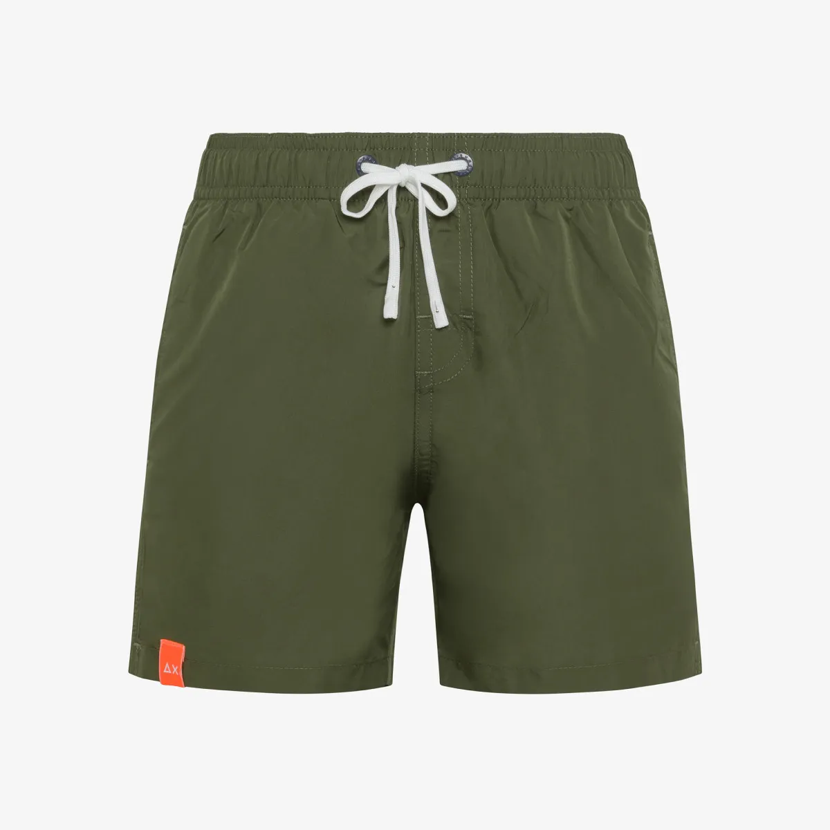 BOY'S SWIM PANT BIG LOGO ON BACK MILITARE