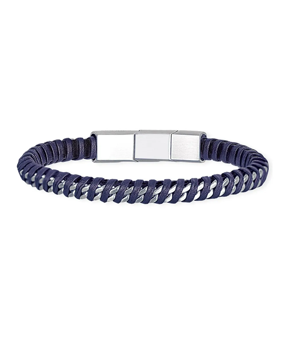 Bracciale LEATHER & CHAIN 2Jewels Uomo