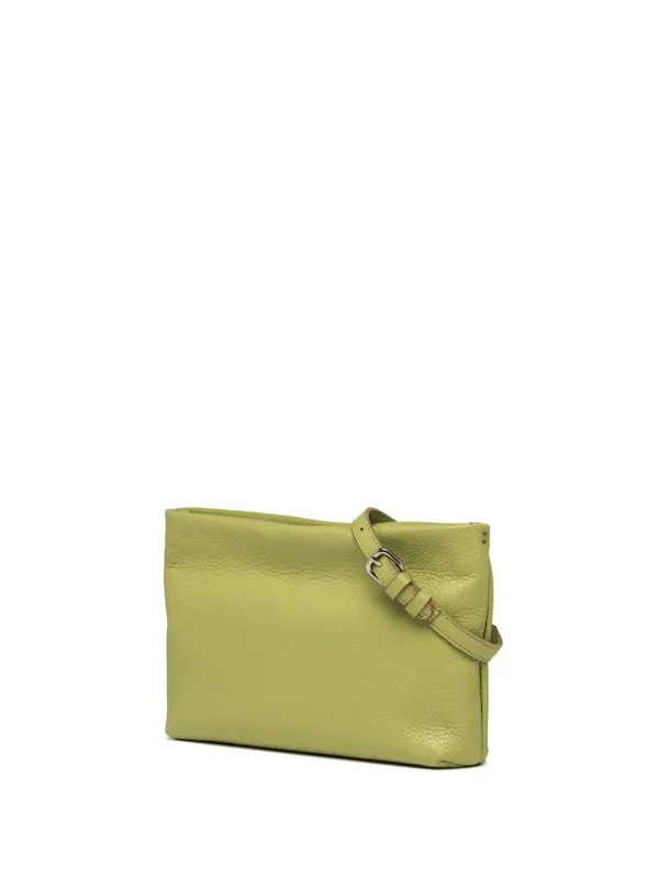 Brenda green clutch bag with resin chain