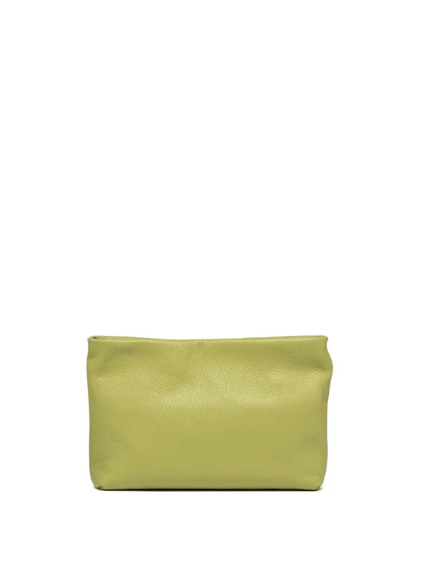 Brenda green clutch bag with resin chain