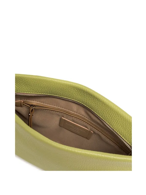 Brenda green clutch bag with resin chain